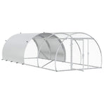 Chicken Coop Silver 400 x 150 x 100 cm Galvanised Steel