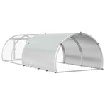 Chicken Coop Silver 400 x 150 x 100 cm Galvanised Steel