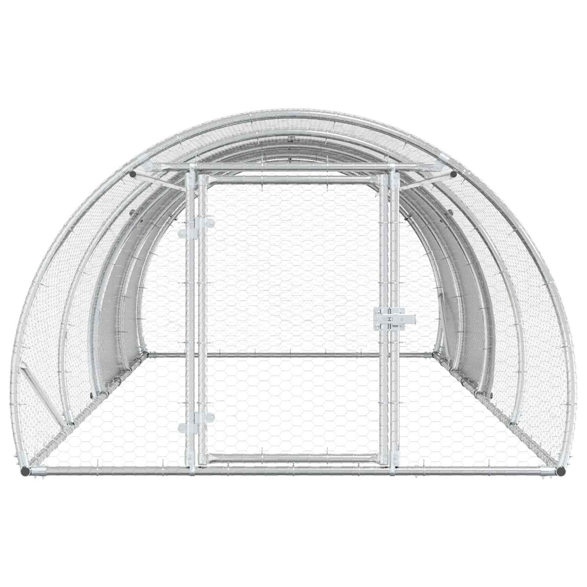 Chicken Coop Silver 400 x 150 x 100 cm Galvanised Steel