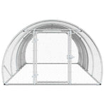 Chicken Coop Silver 400 x 150 x 100 cm Galvanised Steel