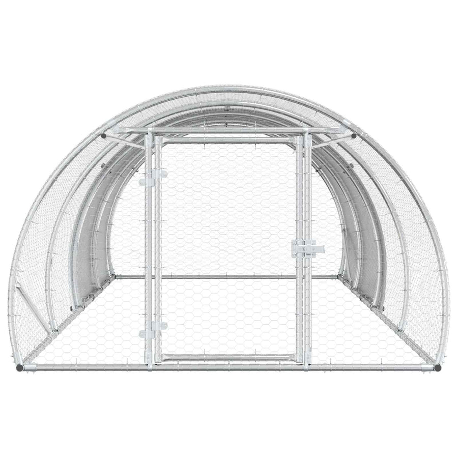 Chicken Coop Silver 400 x 150 x 100 cm Galvanised Steel