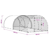 Chicken Coop Silver 400 x 150 x 100 cm Galvanised Steel - Extra Image