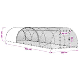 Chicken Coop Silver 600 x 150 x 100 cm Galvanised Steel - Extra Image