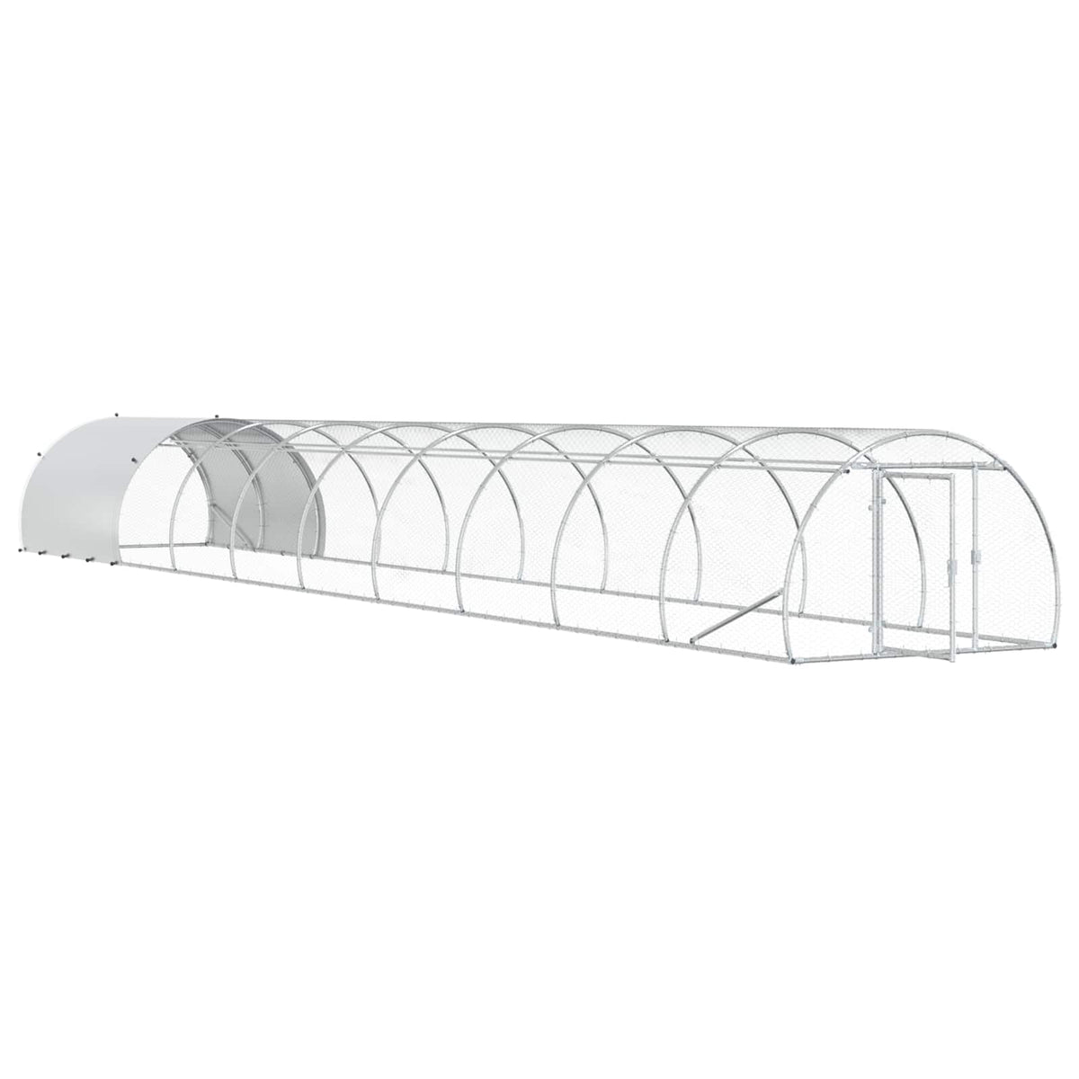 Chicken Coop Silver 1000 x 150 x 100 cm Galvanised Steel
