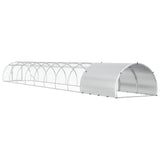 Chicken Coop Silver 1000 x 150 x 100 cm Galvanised Steel - Rear View