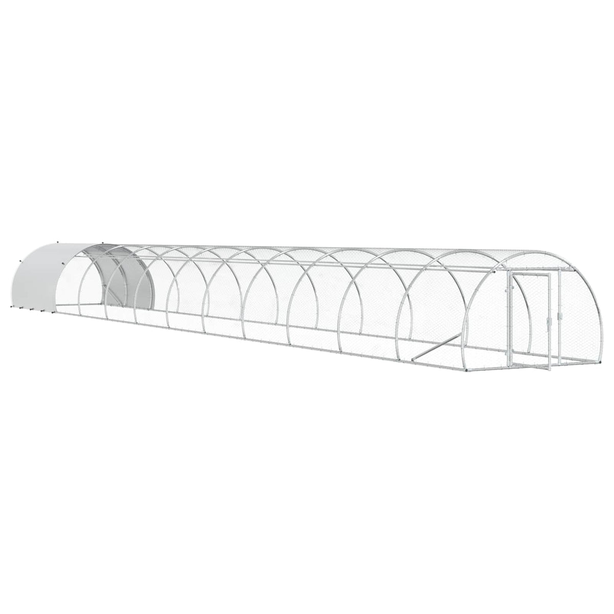 Chicken Coop Silver 1200 x 150 x 100 cm Galvanised Steel