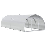 Chicken Coop Silver 400 x 150 x 100 cm Galvanised Steel