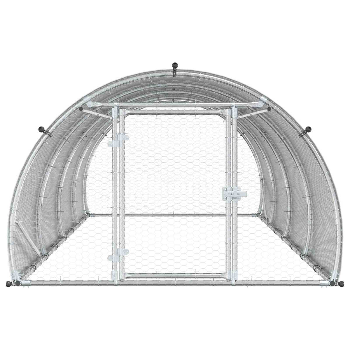 Chicken Coop Silver 400 x 150 x 100 cm Galvanised Steel