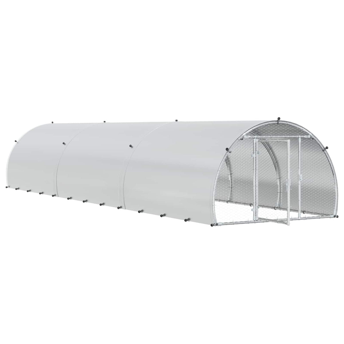 Chicken Coop Silver 600 x 150 x 100 cm Galvanised Steel