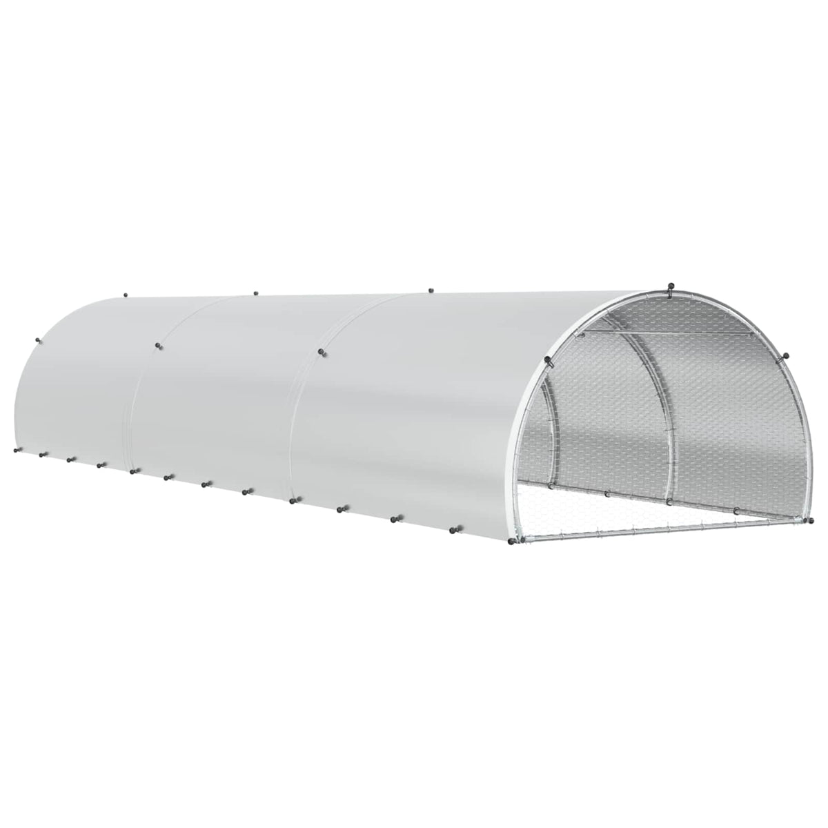 Chicken Coop Silver 600 x 150 x 100 cm Galvanised Steel