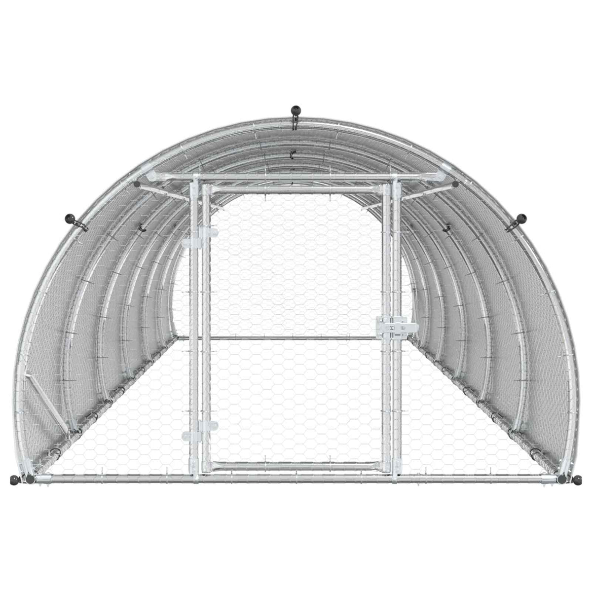 Chicken Coop Silver 600 x 150 x 100 cm Galvanised Steel