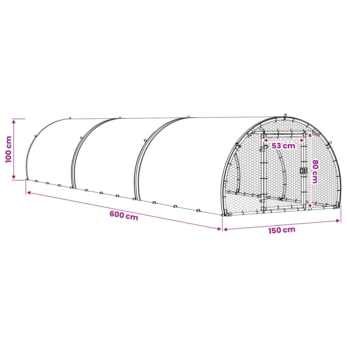 Chicken Coop Silver 600 x 150 x 100 cm Galvanised Steel