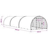 Chicken Coop Silver 600 x 150 x 100 cm Galvanised Steel - Extra Image