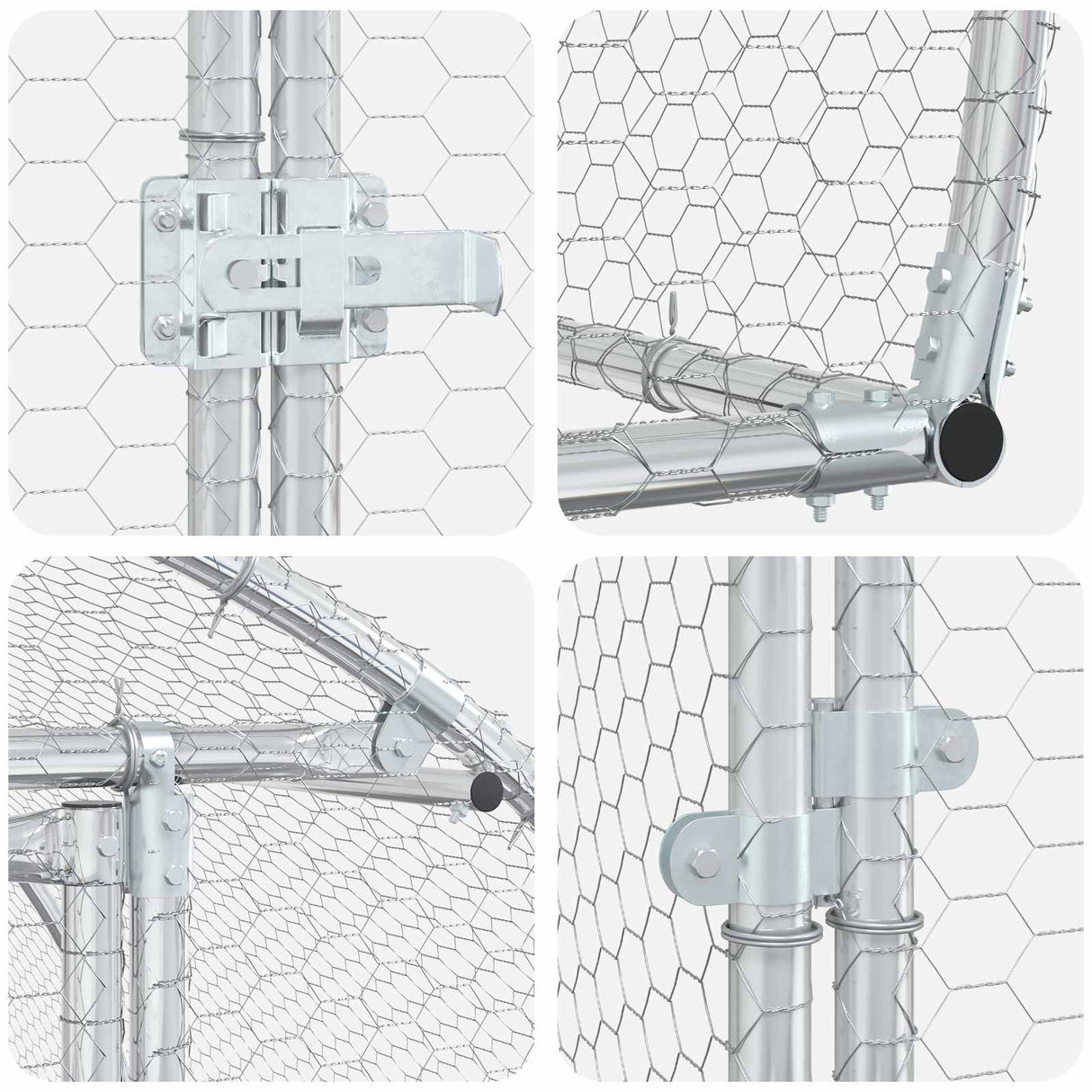 Chicken Coop Silver 800 x 150 x 100 cm Galvanised Steel
