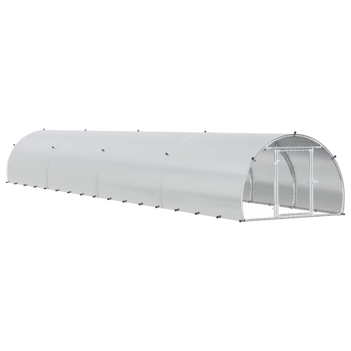 Chicken Coop Silver 800 x 150 x 100 cm Galvanised Steel
