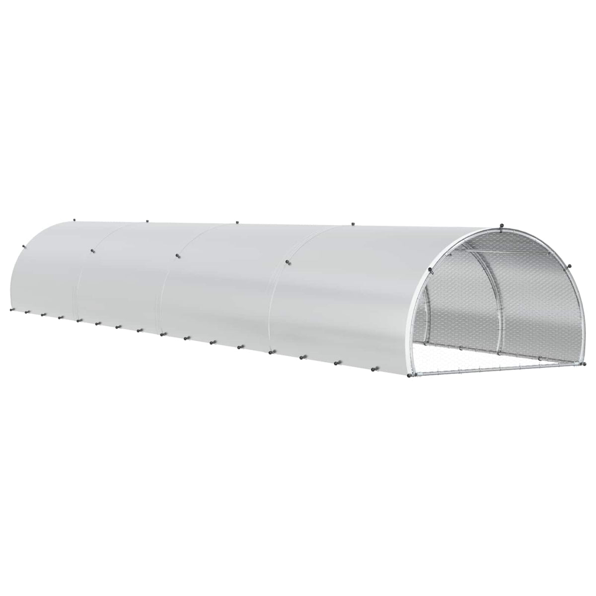 Chicken Coop Silver 800 x 150 x 100 cm Galvanised Steel