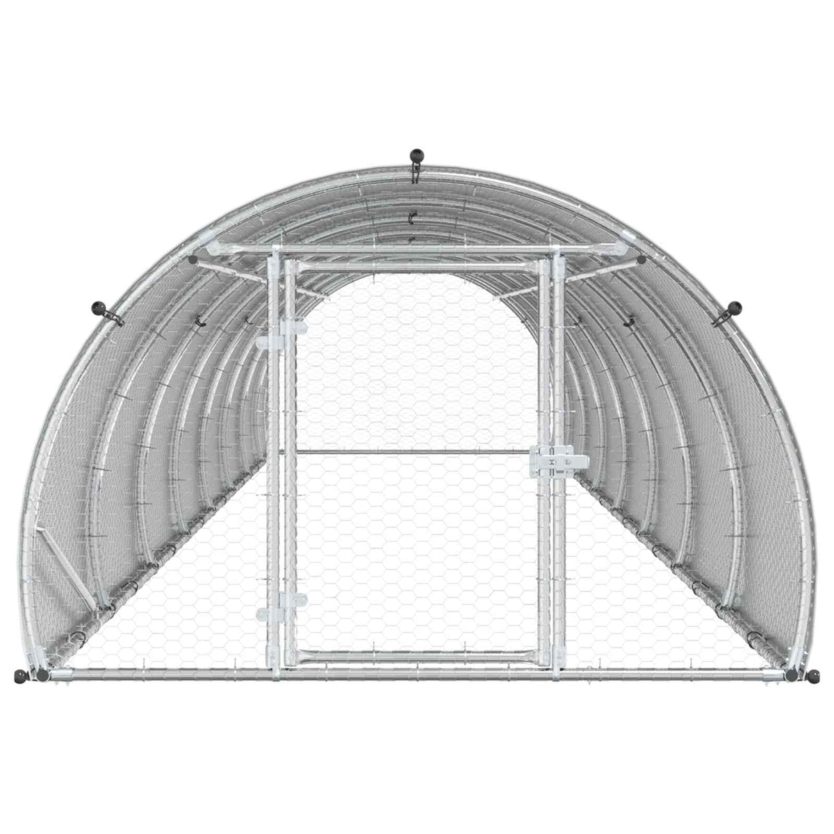 Chicken Coop Silver 800 x 150 x 100 cm Galvanised Steel
