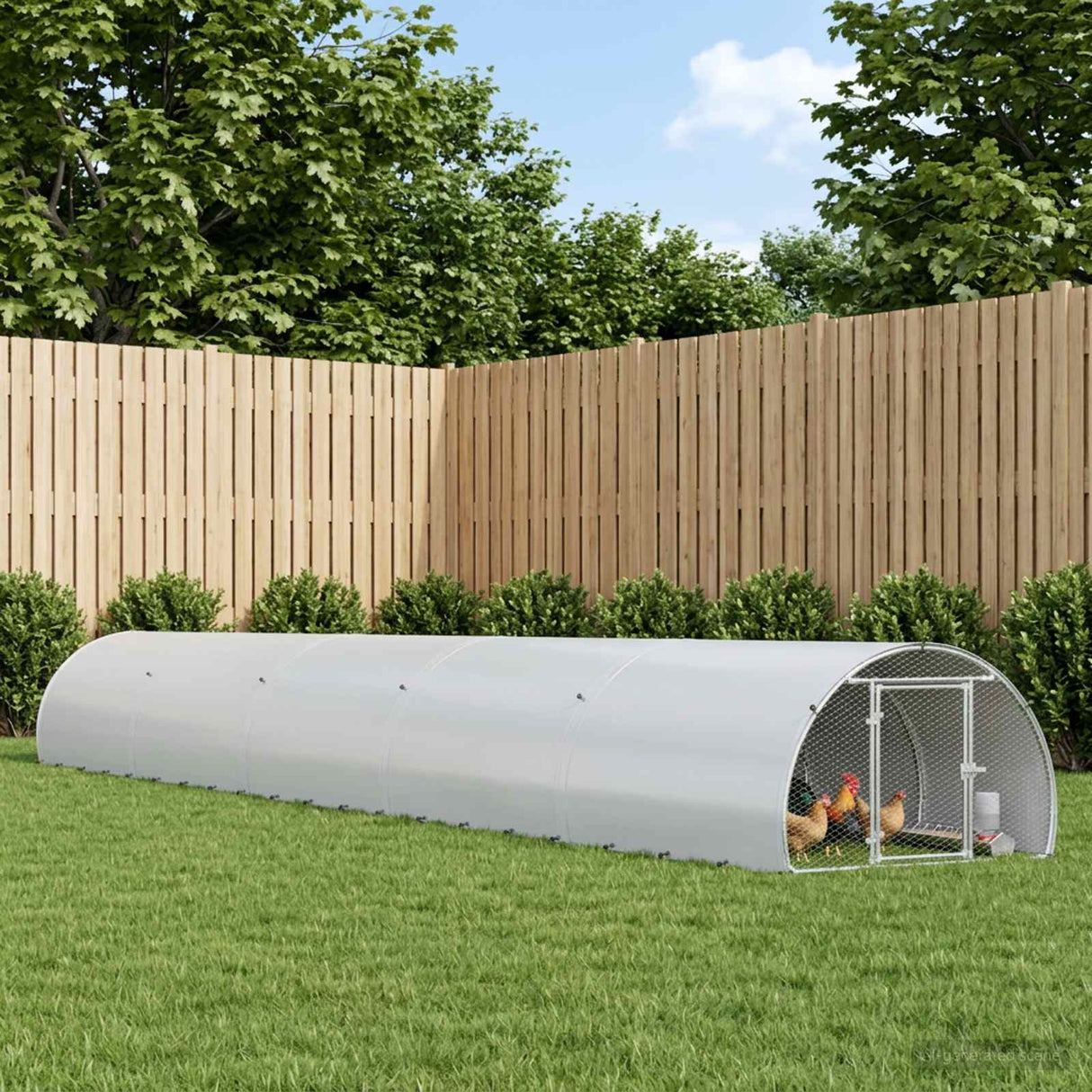 Chicken Coop Silver 1000 x 150 x 100 cm Galvanised Steel