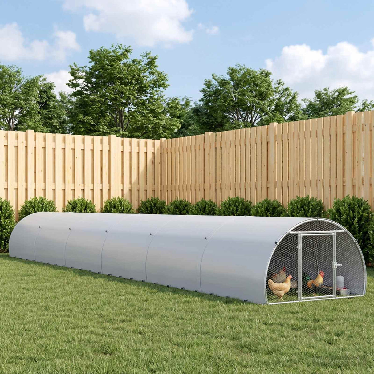 Chicken Coop Silver 1200 x 150 x 100 cm Galvanised Steel
