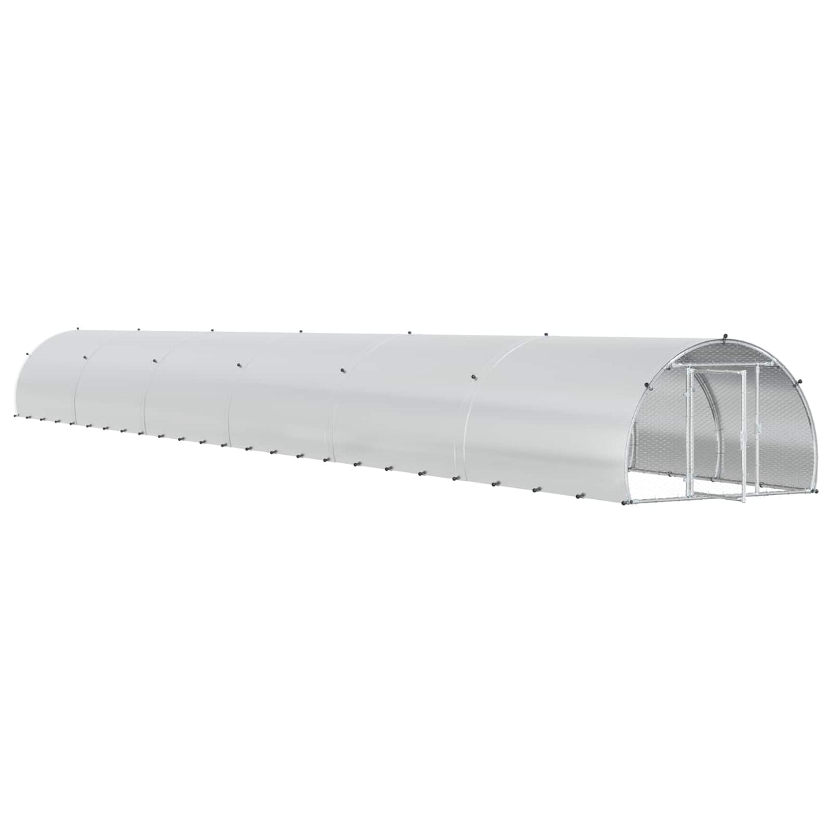 Chicken Coop Silver 1200 x 150 x 100 cm Galvanised Steel