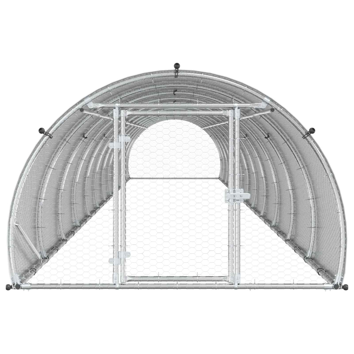 Chicken Coop Silver 1200 x 150 x 100 cm Galvanised Steel