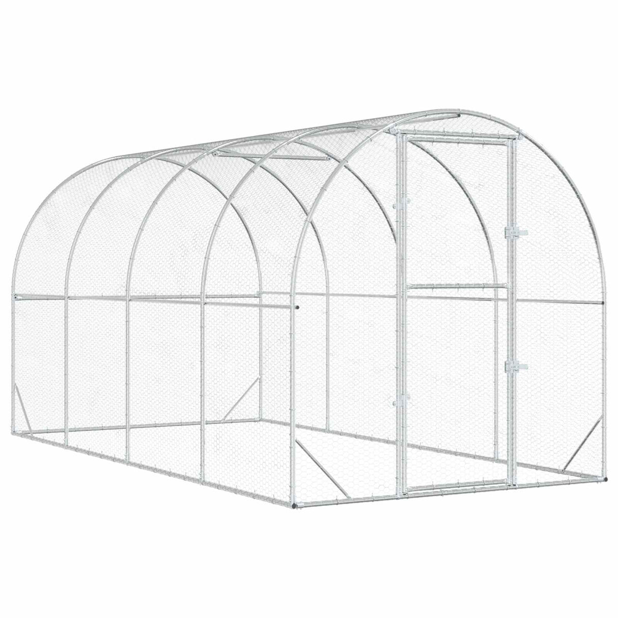 Chicken Coop Silver 400 x 200 x 200 cm Galvanised Steel