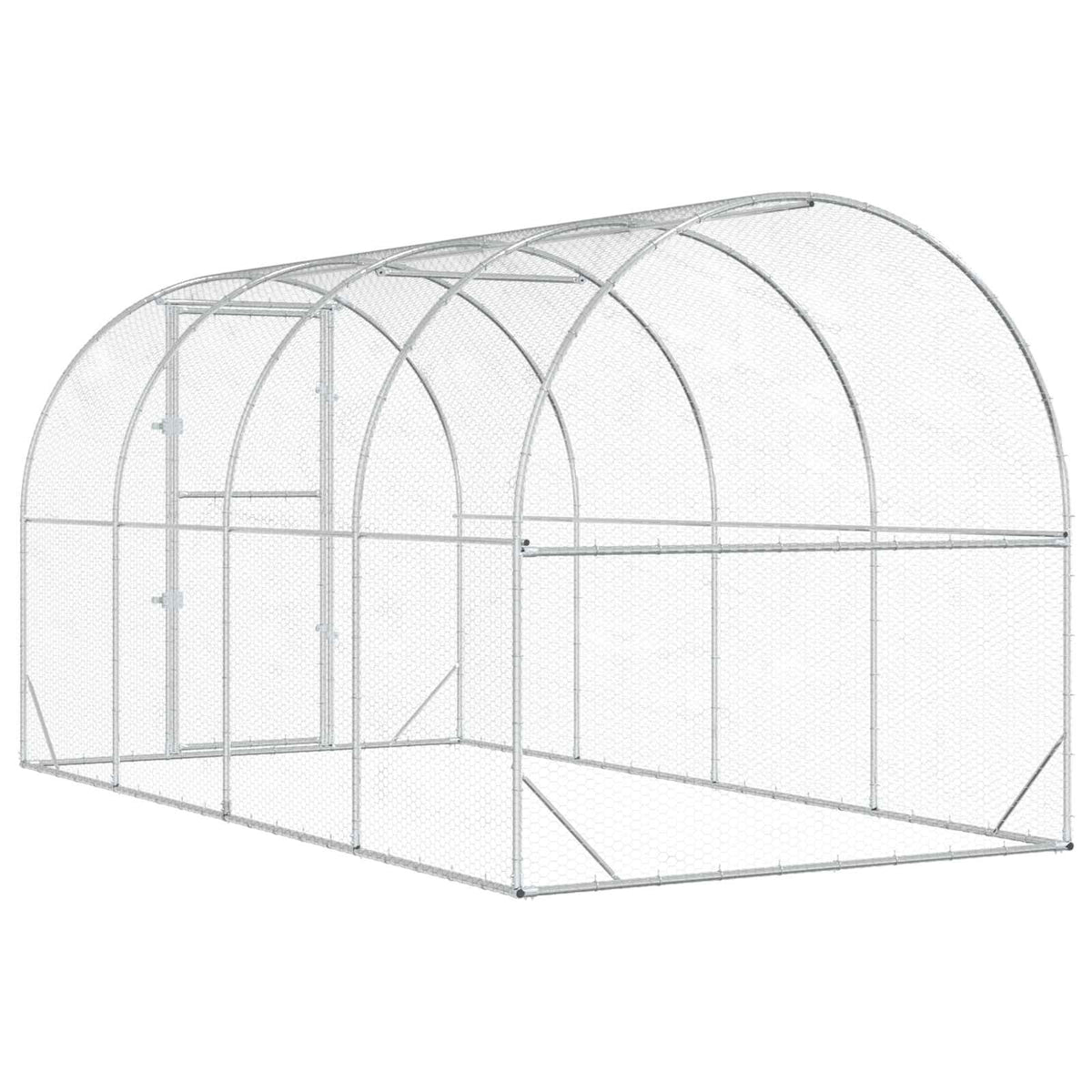 Chicken Coop Silver 400 x 200 x 200 cm Galvanised Steel