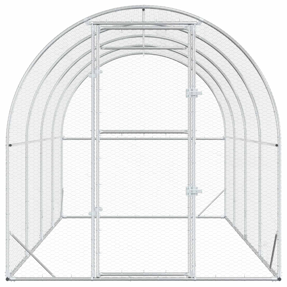 Chicken Coop Silver 400 x 200 x 200 cm Galvanised Steel