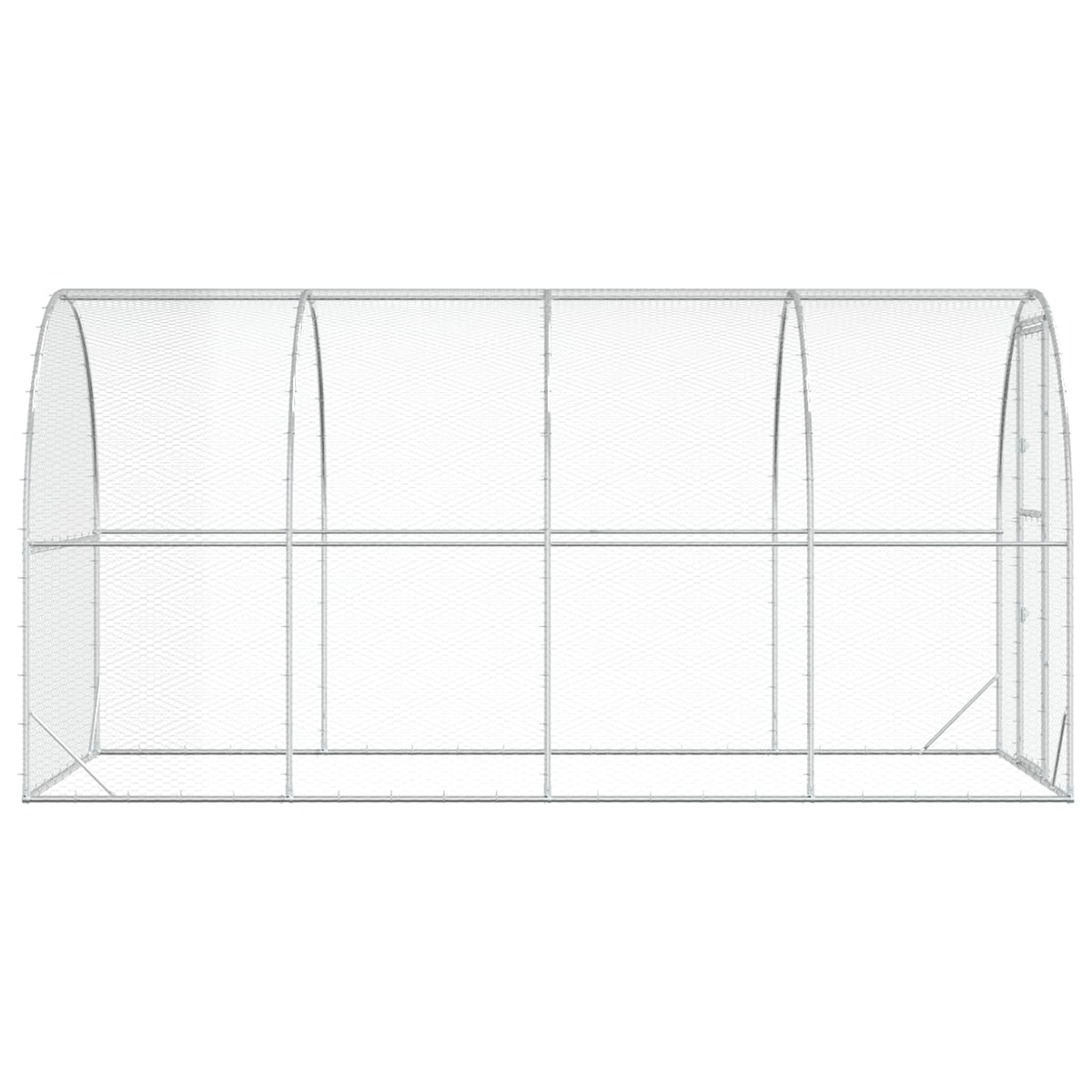 Chicken Coop Silver 400 x 200 x 200 cm Galvanised Steel