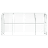 Chicken Coop Silver 400 x 200 x 200 cm Galvanised Steel - 45-Degree Angle