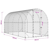 Chicken Coop Silver 400 x 200 x 200 cm Galvanised Steel