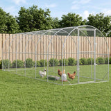 Chicken Coop Silver 600 x 200 x 200 cm Galvanised Steel
