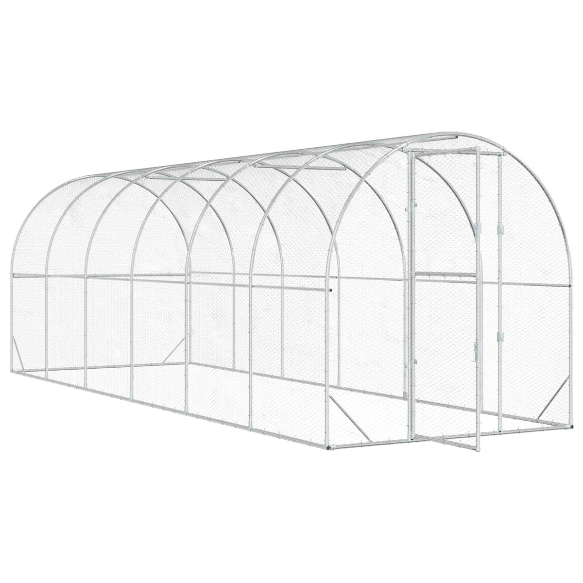 Chicken Coop Silver 600 x 200 x 200 cm Galvanised Steel