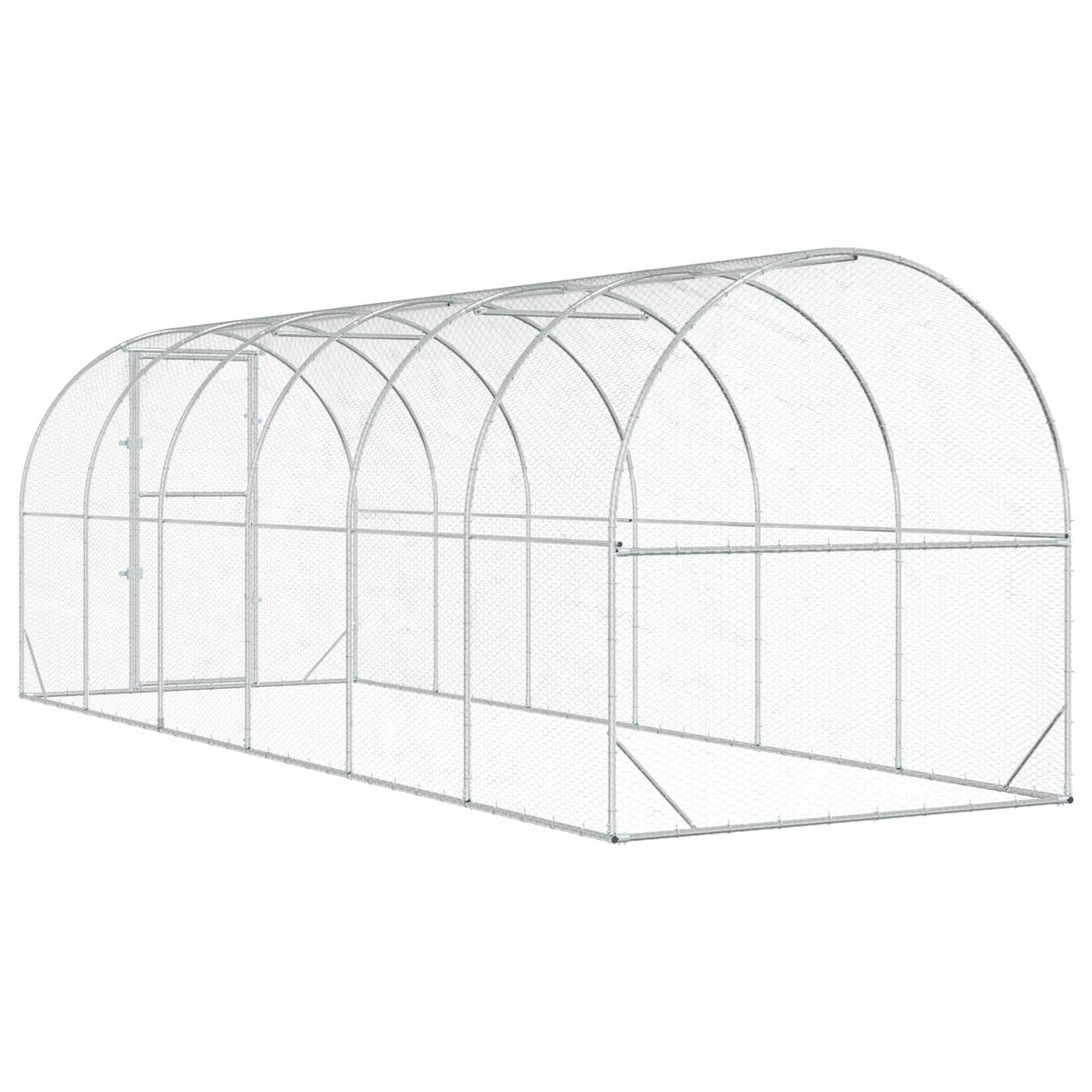 Chicken Coop Silver 600 x 200 x 200 cm Galvanised Steel