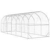 Chicken Coop Silver 600 x 200 x 200 cm Galvanised Steel - Rear View