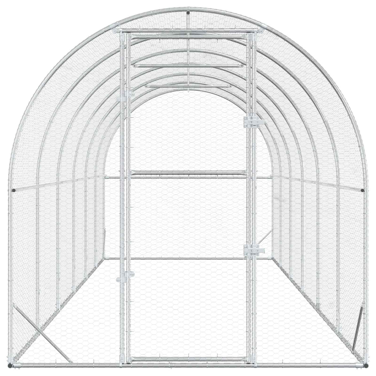 Chicken Coop Silver 600 x 200 x 200 cm Galvanised Steel