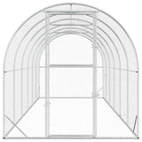 Chicken Coop Silver 600 x 200 x 200 cm Galvanised Steel - Top-Down View