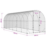 Chicken Coop Silver 600 x 200 x 200 cm Galvanised Steel