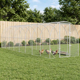 Chicken Coop Silver 800 x 200 x 200 cm Galvanised Steel