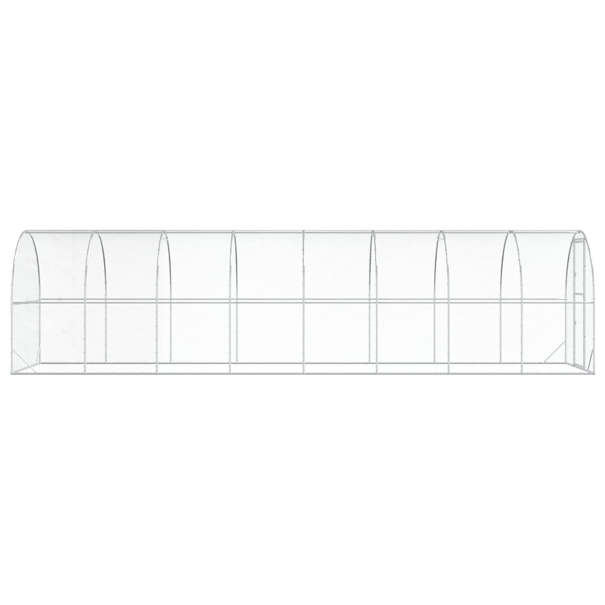 Chicken Coop Silver 800 x 200 x 200 cm Galvanised Steel
