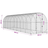Chicken Coop Silver 800 x 200 x 200 cm Galvanised Steel