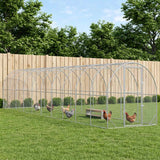Chicken Coop Silver 1000 x 200 x 200 cm Galvanised Steel