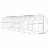 Chicken Coop Silver 1000 x 200 x 200 cm Galvanised Steel - Front View