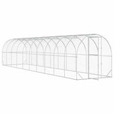 Chicken Coop Silver 1000 x 200 x 200 cm Galvanised Steel - Side View