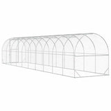 Chicken Coop Silver 1000 x 200 x 200 cm Galvanised Steel - Rear View