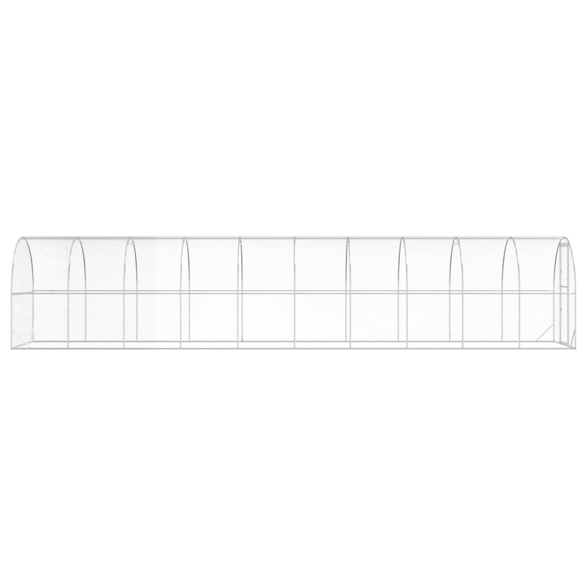 Chicken Coop Silver 1000 x 200 x 200 cm Galvanised Steel