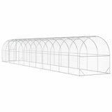 Chicken Coop Silver 1200 x 200 x 200 cm Galvanised Steel - Rear View