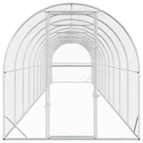 Chicken Coop Silver 1200 x 200 x 200 cm Galvanised Steel