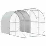 Chicken Coop Silver 400 x 200 x 200 cm Galvanised Steel, image 2