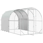 Chicken Coop Silver 400 x 200 x 200 cm Galvanised Steel, image 3